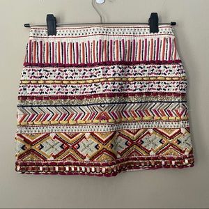 Mango Embroidered Skirt
